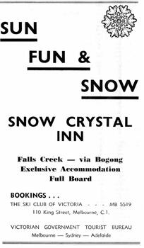 Snow Crystal Inn Advertisement