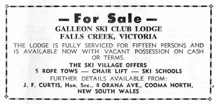 Galleon Ski Club Lodge for sale