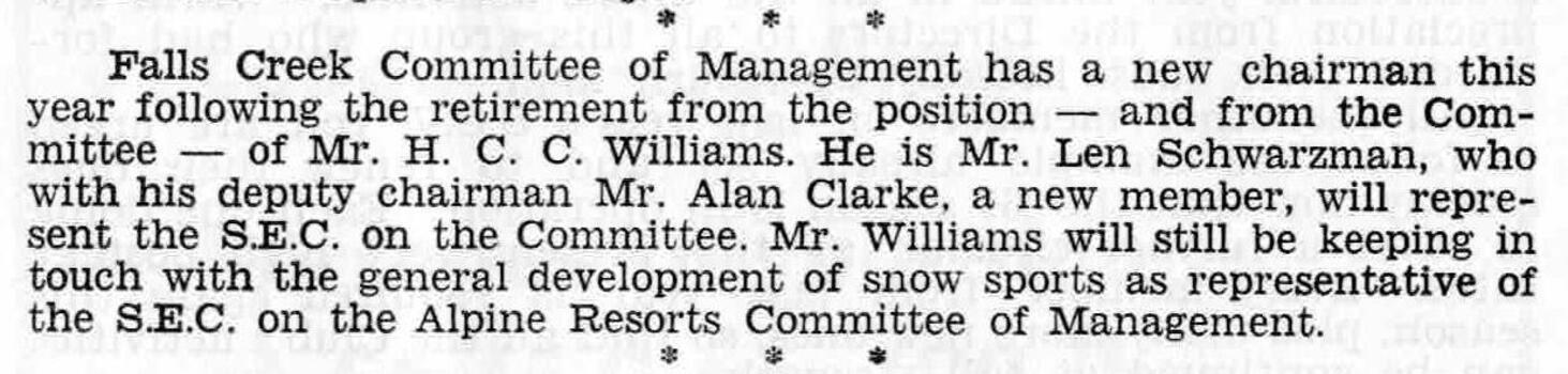 Falls' Creek Committee of Management