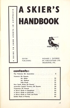 A Skier's Handbook - Contents