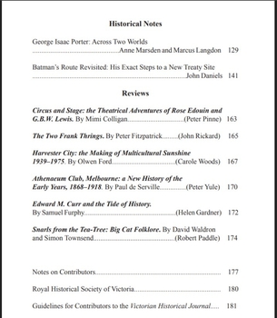 Contents Page - notes and reviews