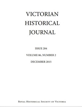 Victorian Historical Journal Cover - Frontis Page