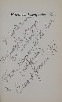 Ernest Forras autograph inside book