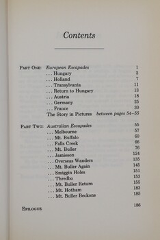 Earnest Forras Contents page