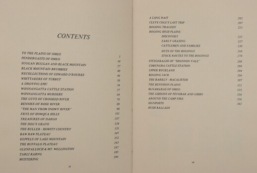 Cattlemen & Huts of the High Plains - Contents page