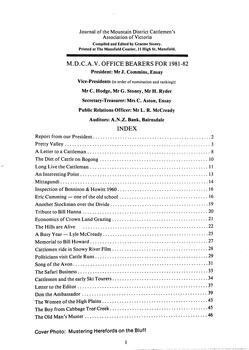 Front page including contents