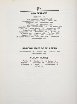 Skier's Guide - Contents Part 2