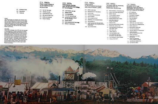 Contents page and photo of K2 Skis premises