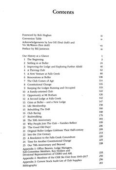 CSIR Ski Club - The First 70 Years - Contents
