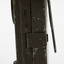 Khaki coloured, metal rectangular box-like torch.