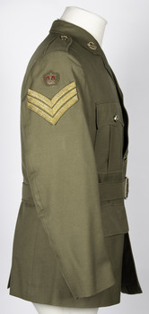Army Khaki Wool Polyester Service Dress Jacket of the Vietnam era