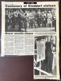 Newspaper - FBBG Celebration, Centenary of Stoddart Statues