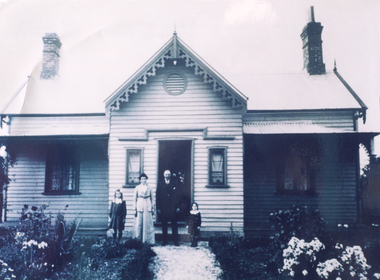 Photograph - First residence of George Longley and family in the Ballarat Botanical Gardens, North Lodge, George Longley residence, 1863-1867, 1st Curator of the Ballarat Botanical Gardens, C 1863-1867