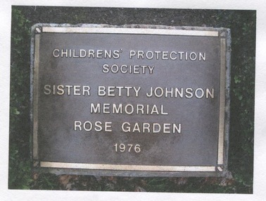 Work on paper - Commemoration, Sister Elizabeth (Betty) Johnson Rose Garden, Wellingtonia, Winter 2010, page 2, Winter, 2010