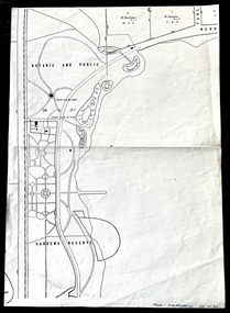 Work on paper - 1885 Map, Ballarat Botanic and Public Gardens Reserve, 1885