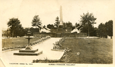 Work on paper - Two Sepia Photographs, The Fernery, Ballarat Botanical Gardens and Eureka Stockade, Ballarat, Unknown