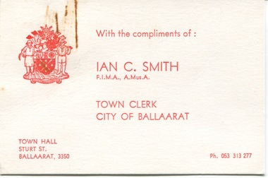 Work on paper - Mayor's Report.  References provided by Ian Smith, Town Clerk, Ballarat Gardens and Plantations 1898-1947