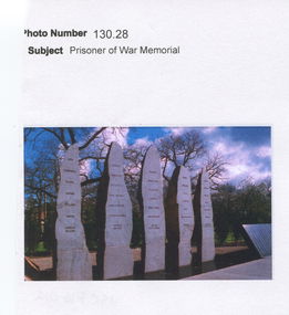 Work on paper - A Section of the Prisoner of War Memorial, Prisoner of War Memorial, Ballarat Botanical Gardens