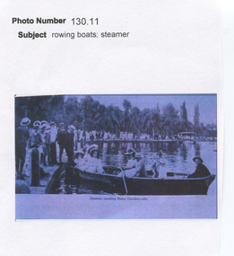 Work on paper - Rowing Boats and a Steamer at Lake Wendouree, Leisure Time at the Lake in Ballarat