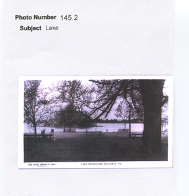 Work on paper - Lake Wendouree, Ballarat near the Lake Pavilion, Lake Wendouree Seen Through the Trees