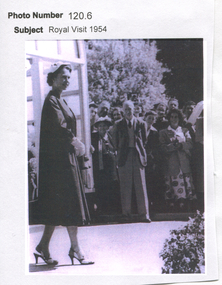 Work on paper - The Royal Visit in 1954, Queen Elizabeth in the Ballarat Botanical Gardens