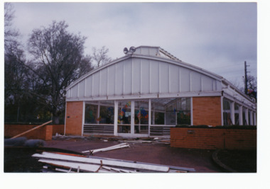 Photograph - Digital image, Cuthbert begonia house demolition Sept.1994