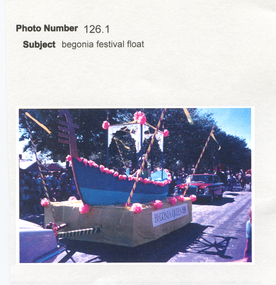 Work on paper - Begonia Festival Floats, Begonia Festival Parade, Ballarat, Victoria