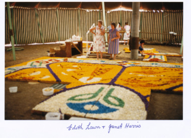 Photograph - Digital image TIFF, Floral carpet in the making 1985