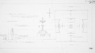 Plan - Design for Petersen Bequest, Proposed Garden and Drinking Fountain Sturt Street Ballarat