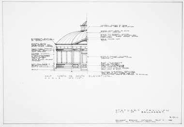 Plan, J.B Vernon et al, City of Ballaarat Statuary Pavilion at the Gardens - Part B, September 1970