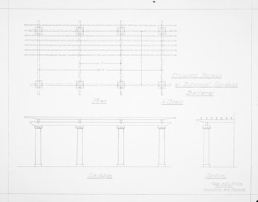 Plan - Proposed Pergola Ballarat Botanical Gardens; Clegg and Morris Architects, Melbourne and Ballarat, Proposed Pergola Ballarat Botanical Gardens