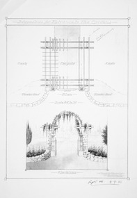 Plan - Suggestion for Entrance to Gardens; Clegg and Morris Architects, Melbourne and Ballarat