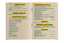 Centre page of booklet with staples along centre fold. Printed in yellow and green ink. 