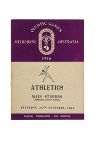 Programme, Wilke and Co Ltd, Olympic Games Melbourne Australia 1956 : Athletics, Main Stadium (Melbourne Cricket Ground), Friday, 23rd November, 1956, 1956