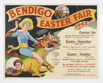 Poster, Bendigo Easter Fair, 1943