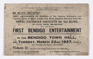 Memorabilia - Ticket, First Bendigo Entertainment
