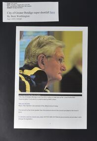 Album - Collection of memorabilia collected during Alec and Helen Sandner's time as Mayor and Mayoress of the City of Greater Bendigo, Alec Sandner, 2012