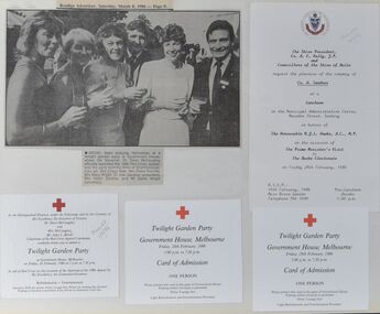 Album - Collection of memorabilia from Alec Sandner's time as President of Strathfieldsaye Shire, Alec and Helen Sandner, 1986