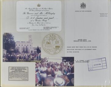 Album - Collection of memorabilia from Alec Sandner's time as President of Strathfieldsaye Shire, Alec and Helen Sandner, 1986