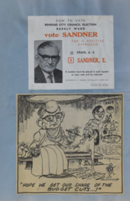 Album - Collection of memorabilia and newspaper articles from Eugene and Mollie Sandner's time as Mayor and Mayoress of the City of Bendigo, Eugene and Mollie Sandner, 1978