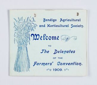 Memorabilia - Souvenir program, Bendigo Agricultural and Horticultural Society, 1909