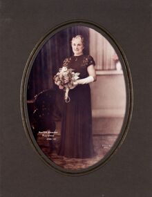 Photograph - Portrait, Vincent Kelly, May Streader, Mayoress 1946 - 47, c. 1946