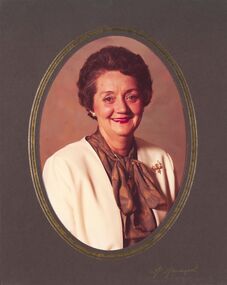 Photograph - Portrait, H. Hampel, Gloria Quin, Mayoress 1985 - 86, c 1985