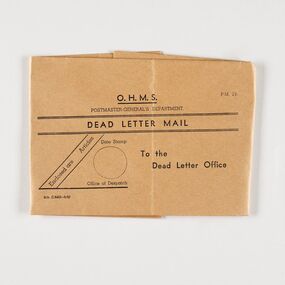 Letter, Post Master General's Department, Dead Letter Mail