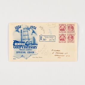 Souvenir, Bendigo Gold Centenary First Day Cover