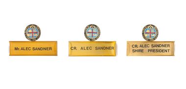 Ceremonial object - Council name badges, 1982 - 86