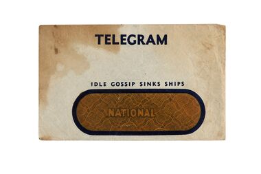 Document - Telegram and envelope, 1944