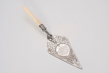 Ceremonial object - Engraved Silver Trowel, c 1899