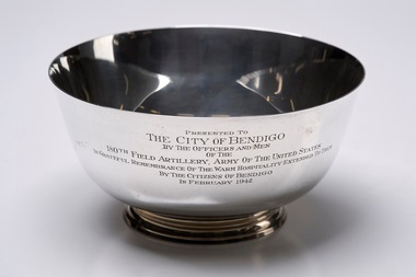 Decorative object - Corporate Gift :: Silver Bowl, 150th Field Artillery Army of the United States, 1942