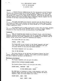Work on paper - Anniversary Parade Orders 16 August 1992, Annual Parade